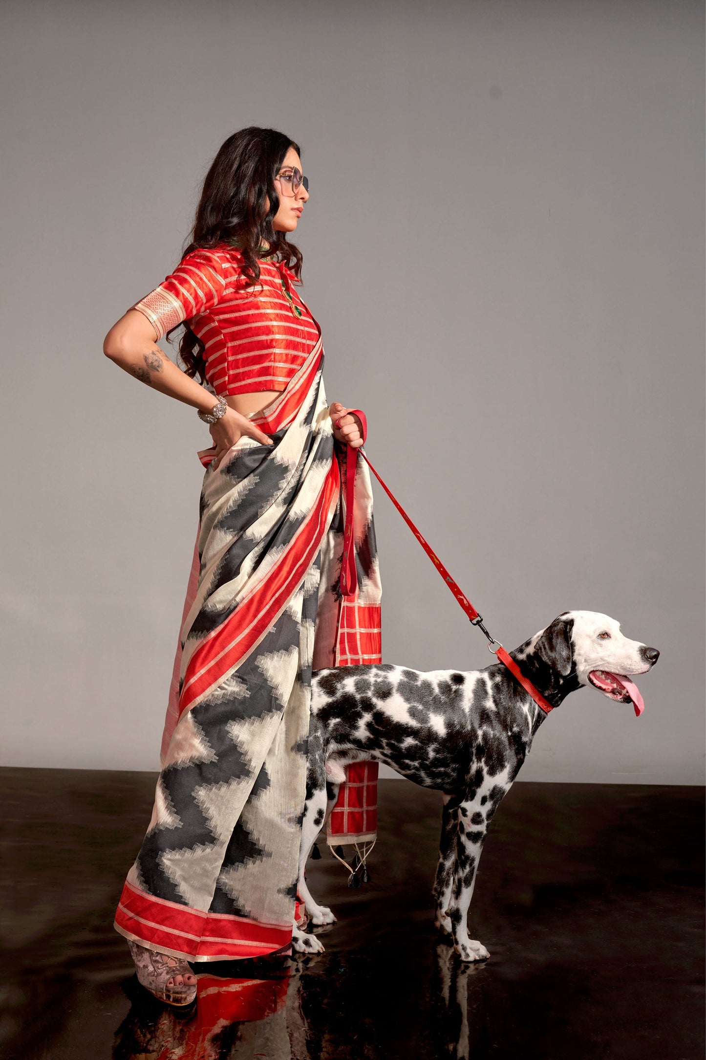 Cream Khimsaar Spun Handloom Saree