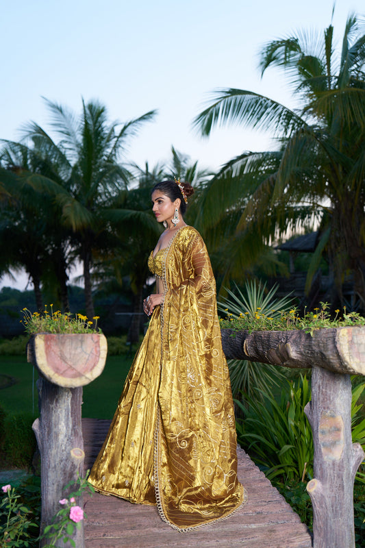 Gold Eid Lehenga