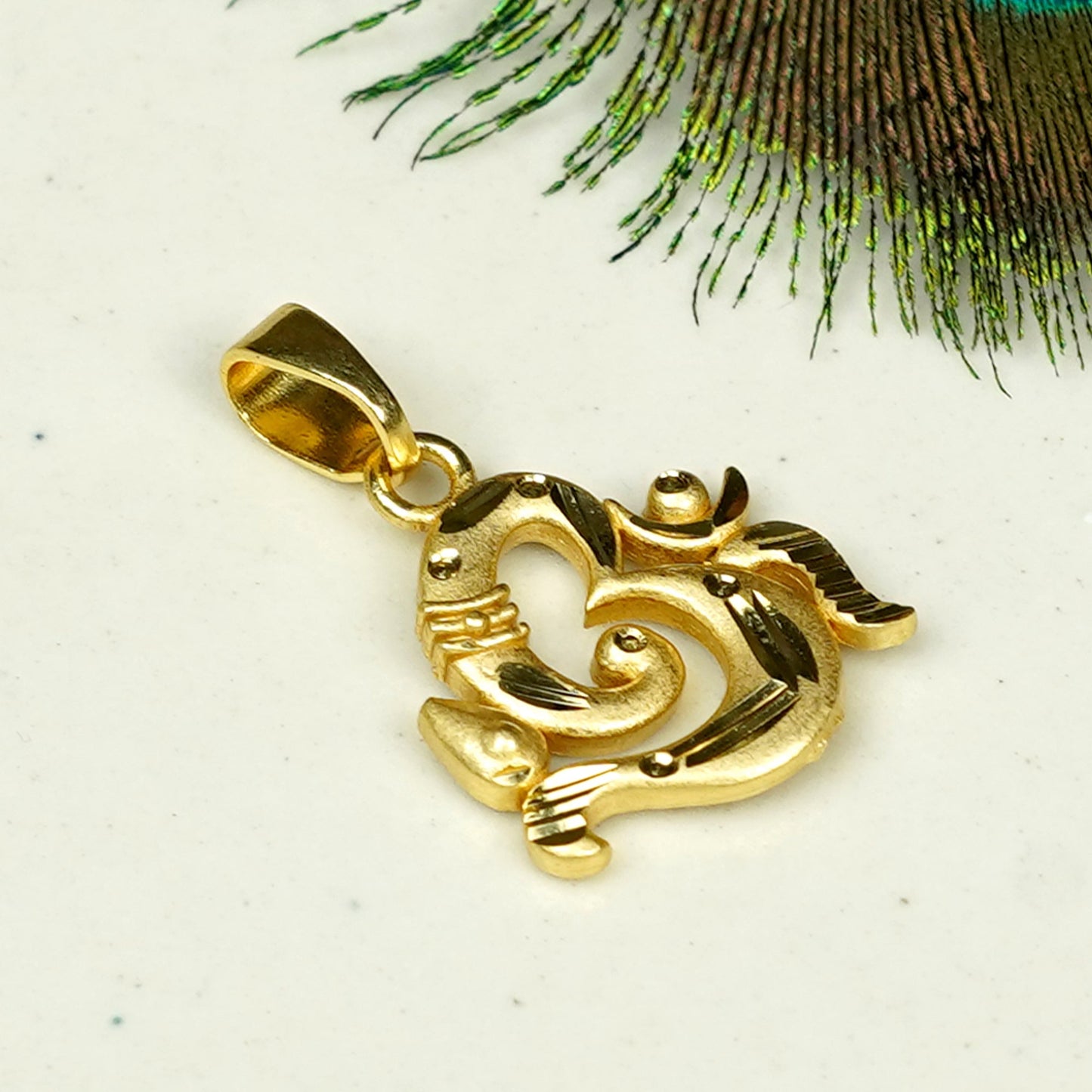 Zevar Club 18K Gold Plated Handcrafted Divine Om Design Pendant for Women