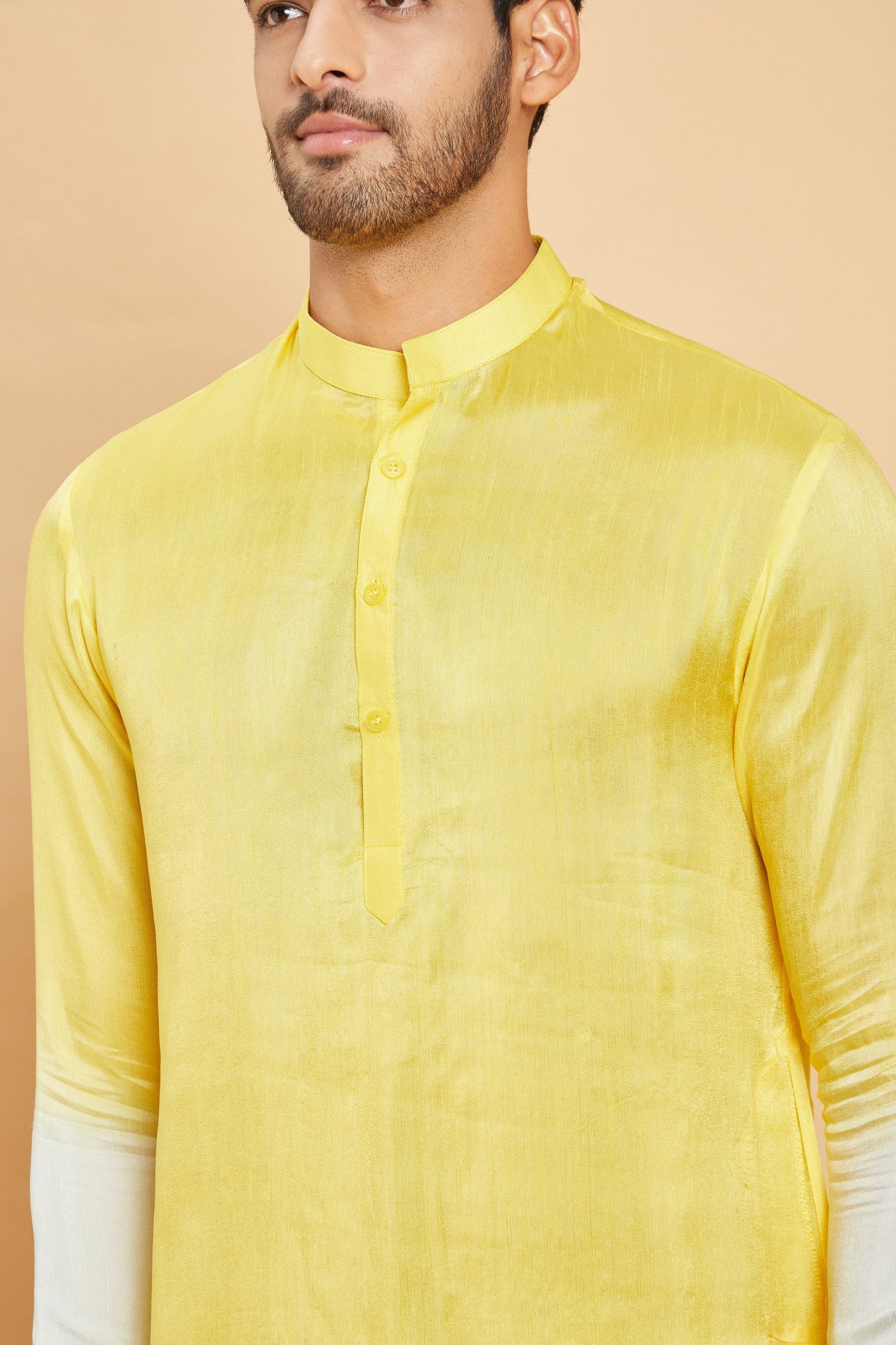 Yellow Raw Silk Festive ( only Kurta )