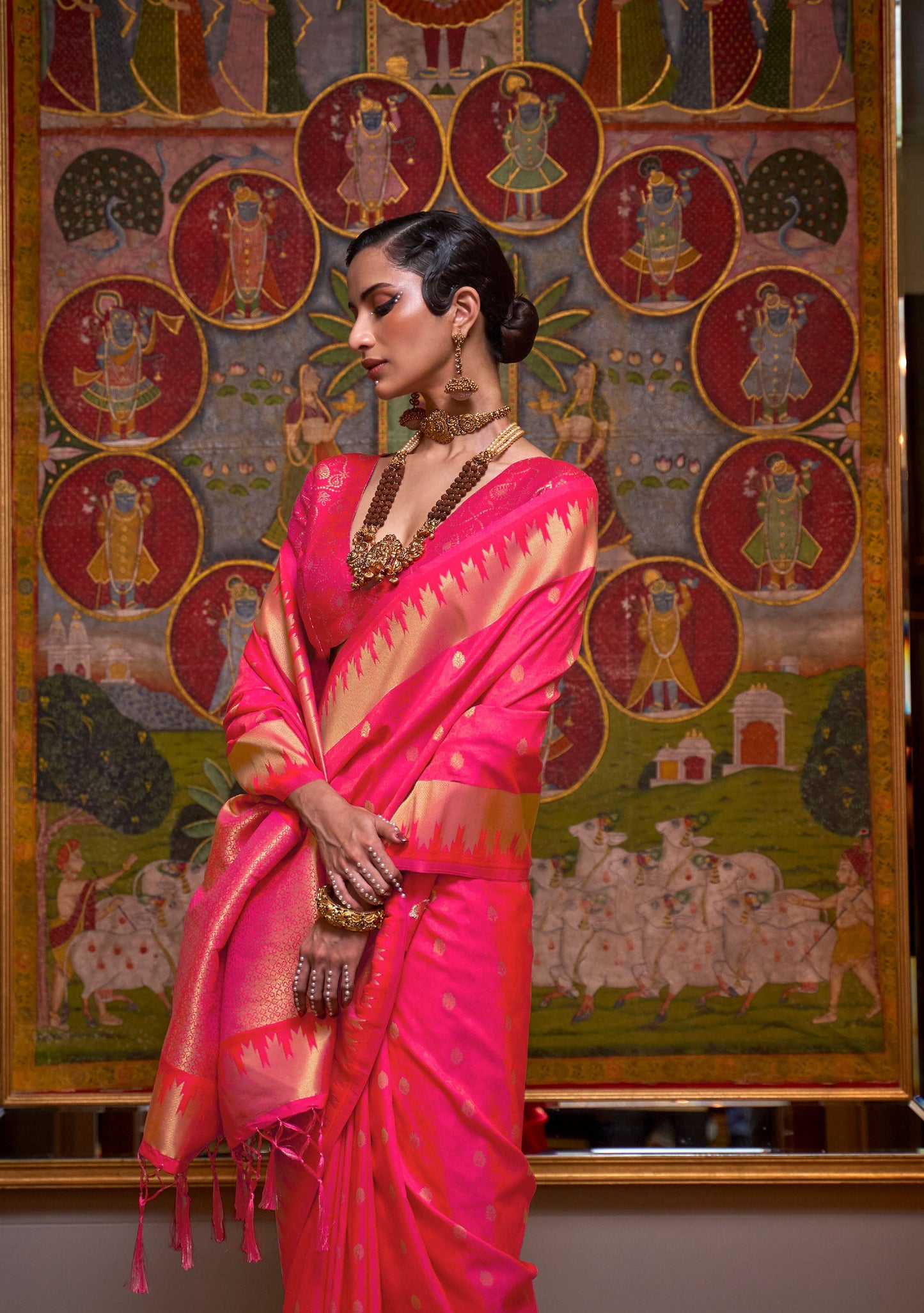 Pink Karissa Silk Handloom Saree