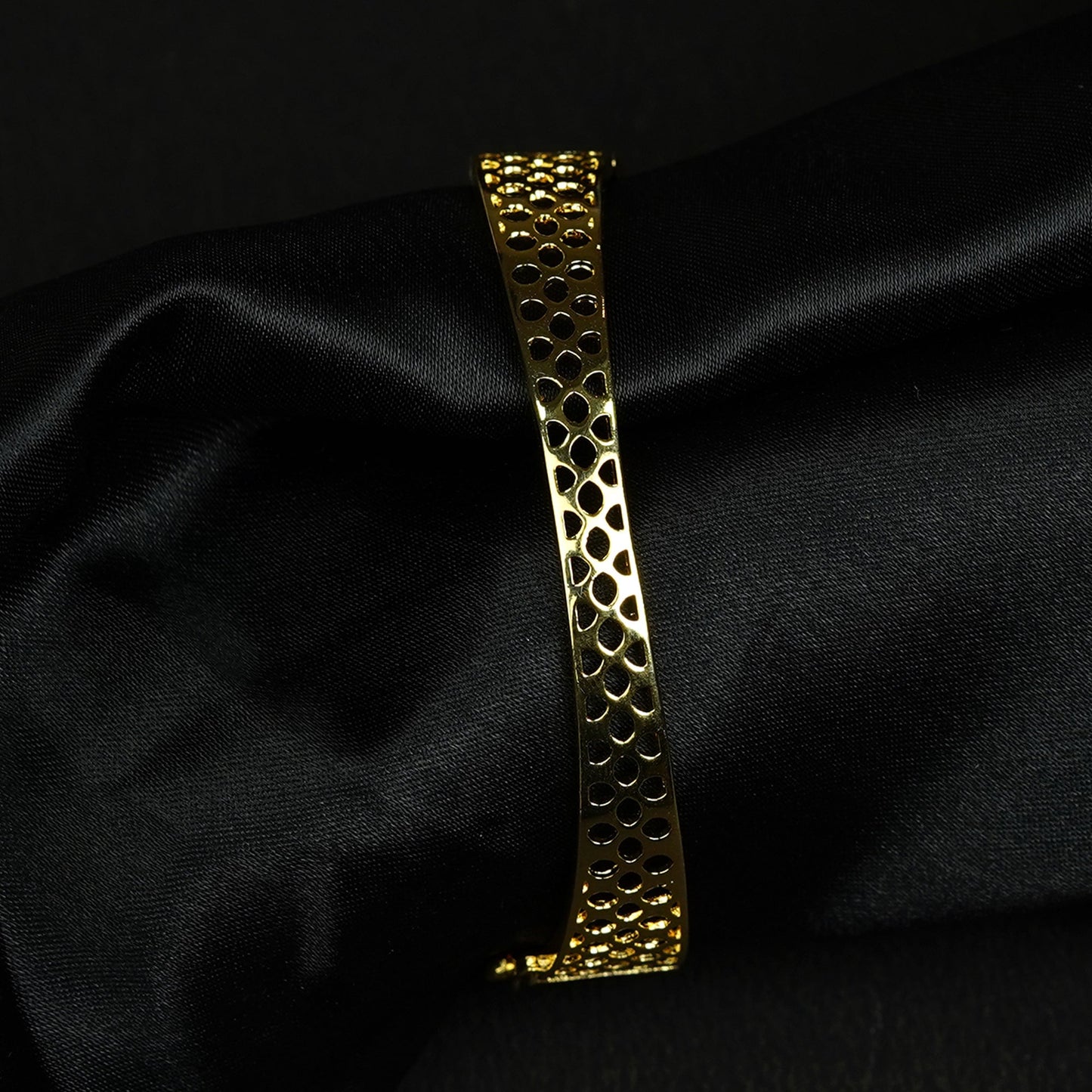 Zevar Club 22K Gold-Plated Handcrafted Statement Bracelet with Floral Vine Cluster & Five-Row AAA Cubic Zirconia Design