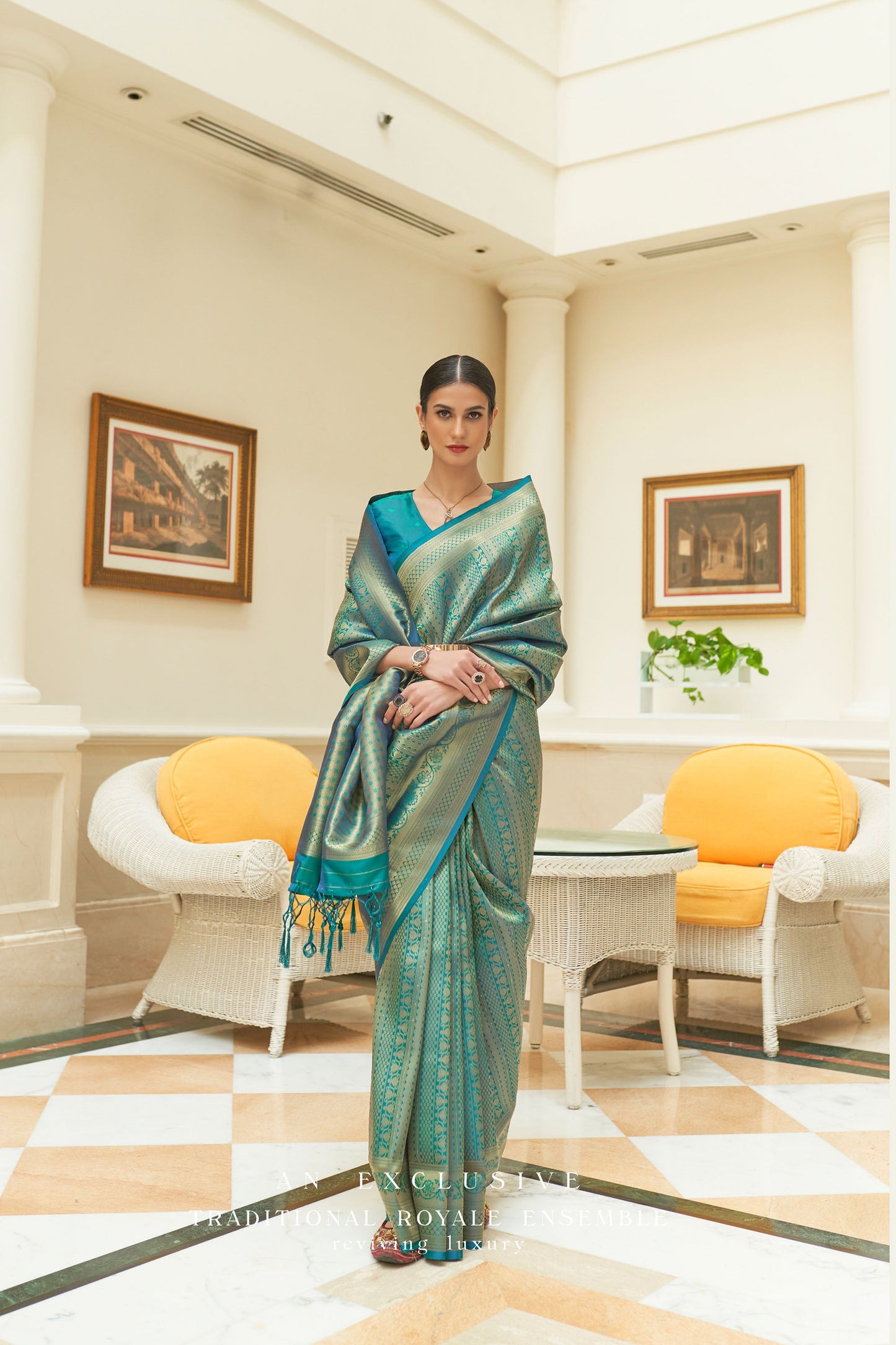 Green Kishika Silk Sequins Saree