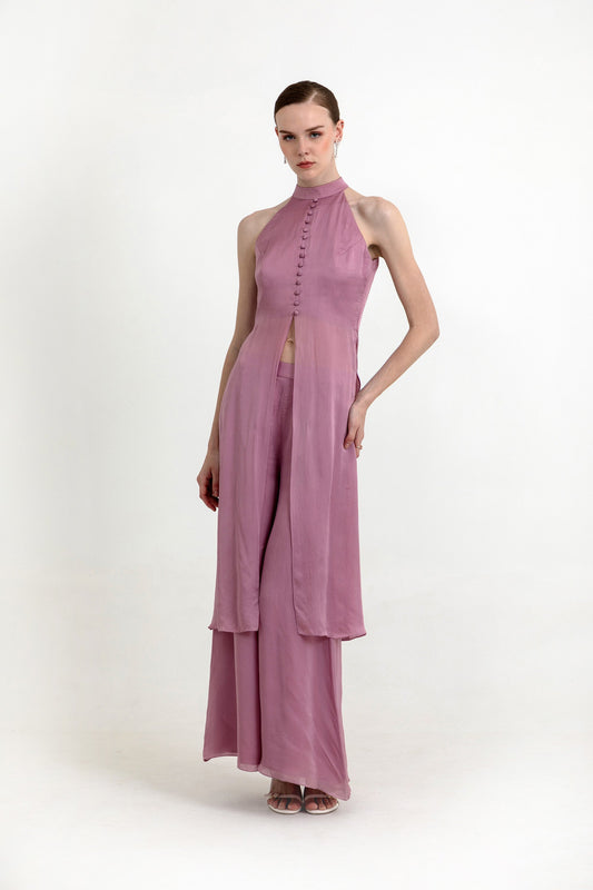 Evelyn Lilac Organza Designer Co-ord Set