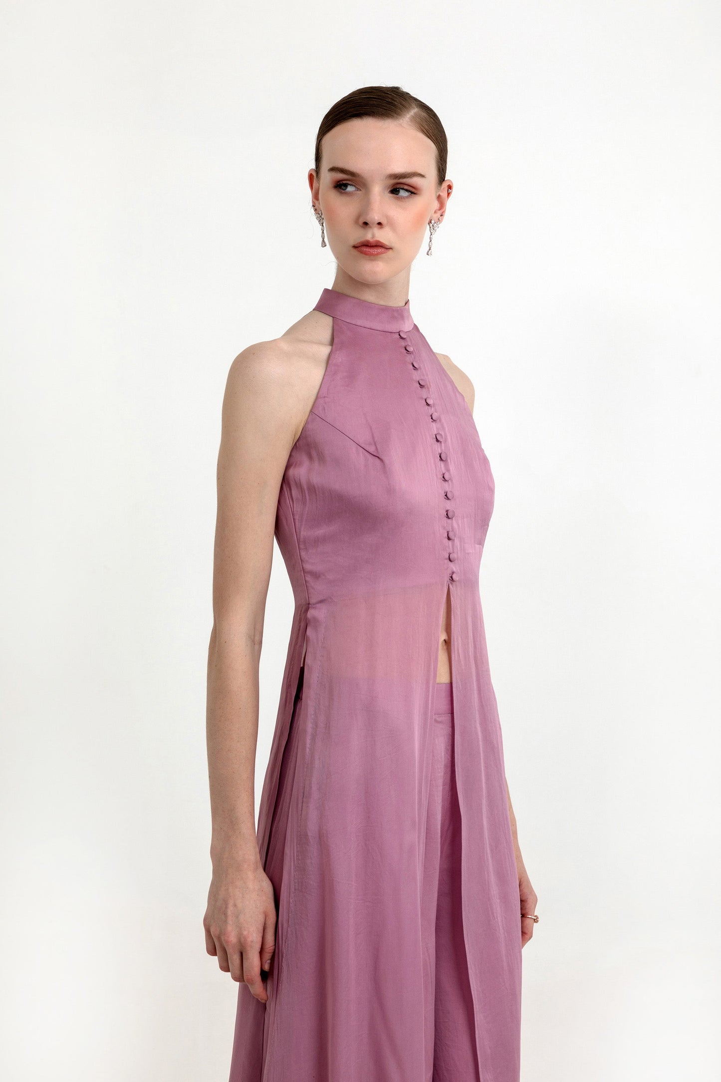 Evelyn Lilac Organza Designer Co-ord Set