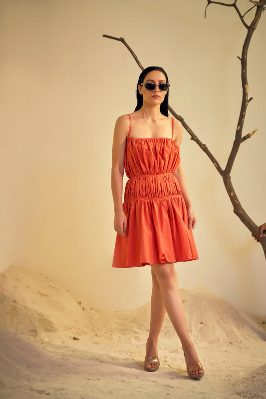 ELSIE  Orange   Dress