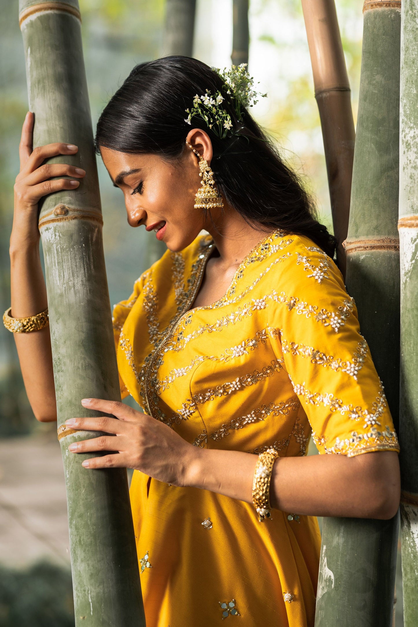 Yellow Rabya sharara set