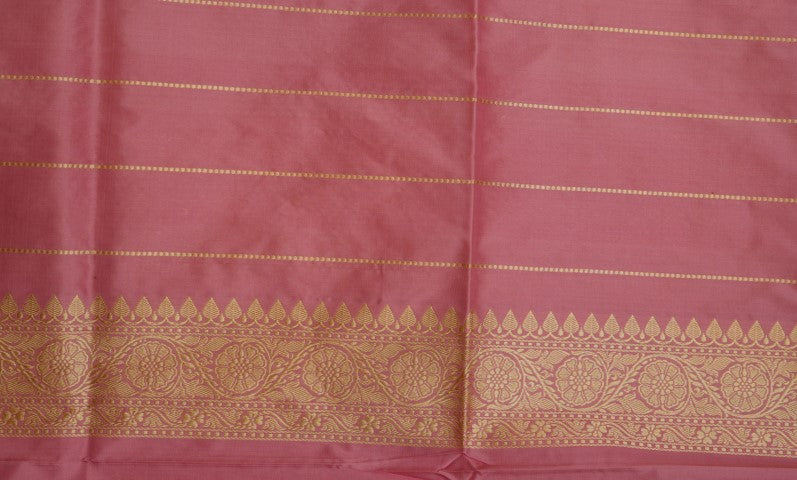 Baby Pink Katan Pure Silk Saree
