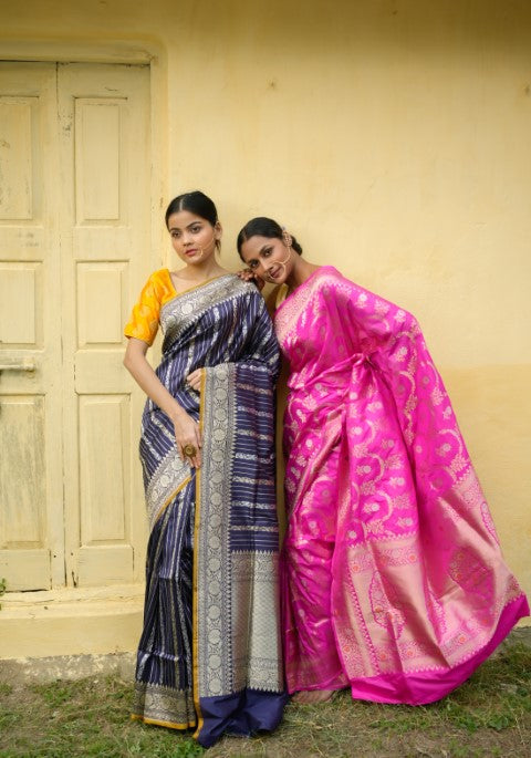 Chocolate Katan Pure Silk Saree