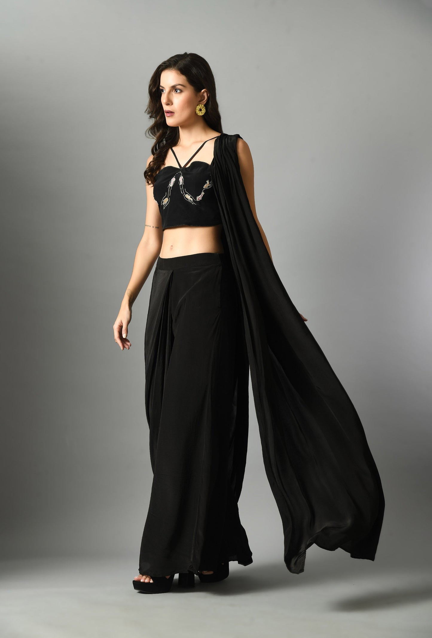 Moonshine pre draped sari