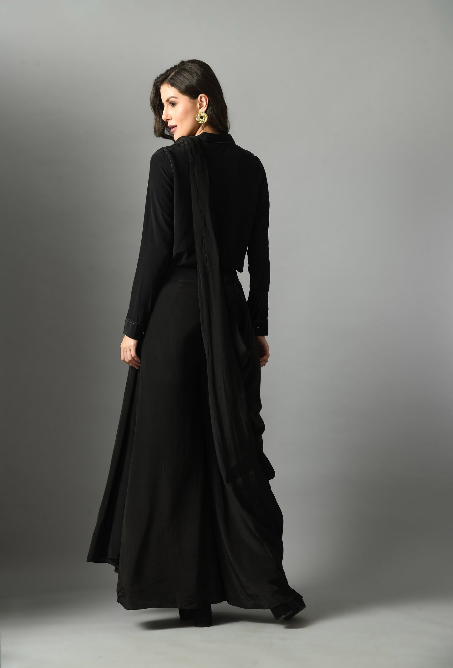 Moonshine pre draped sari