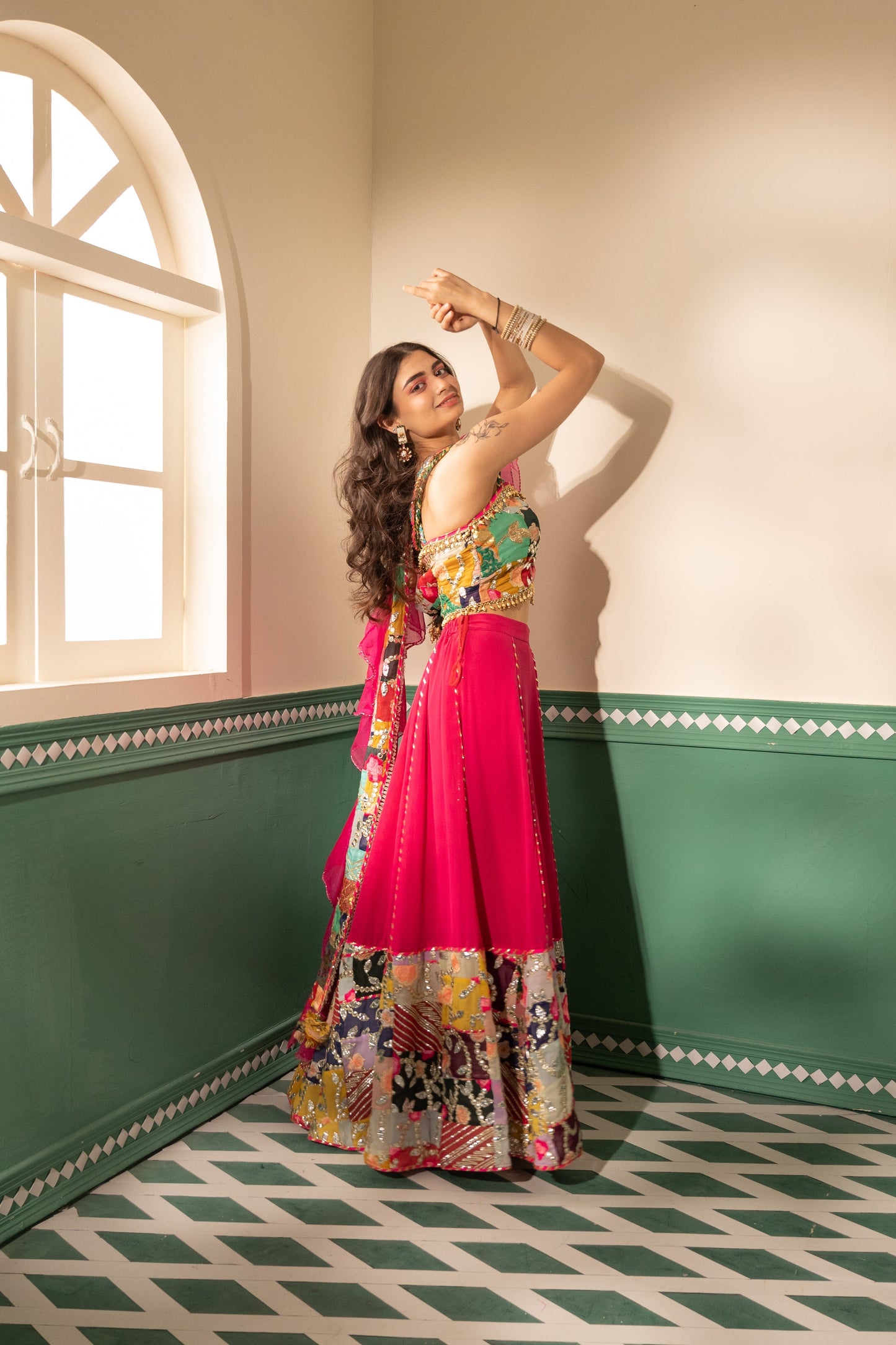 Fuchsia Finesse Lehenga Set