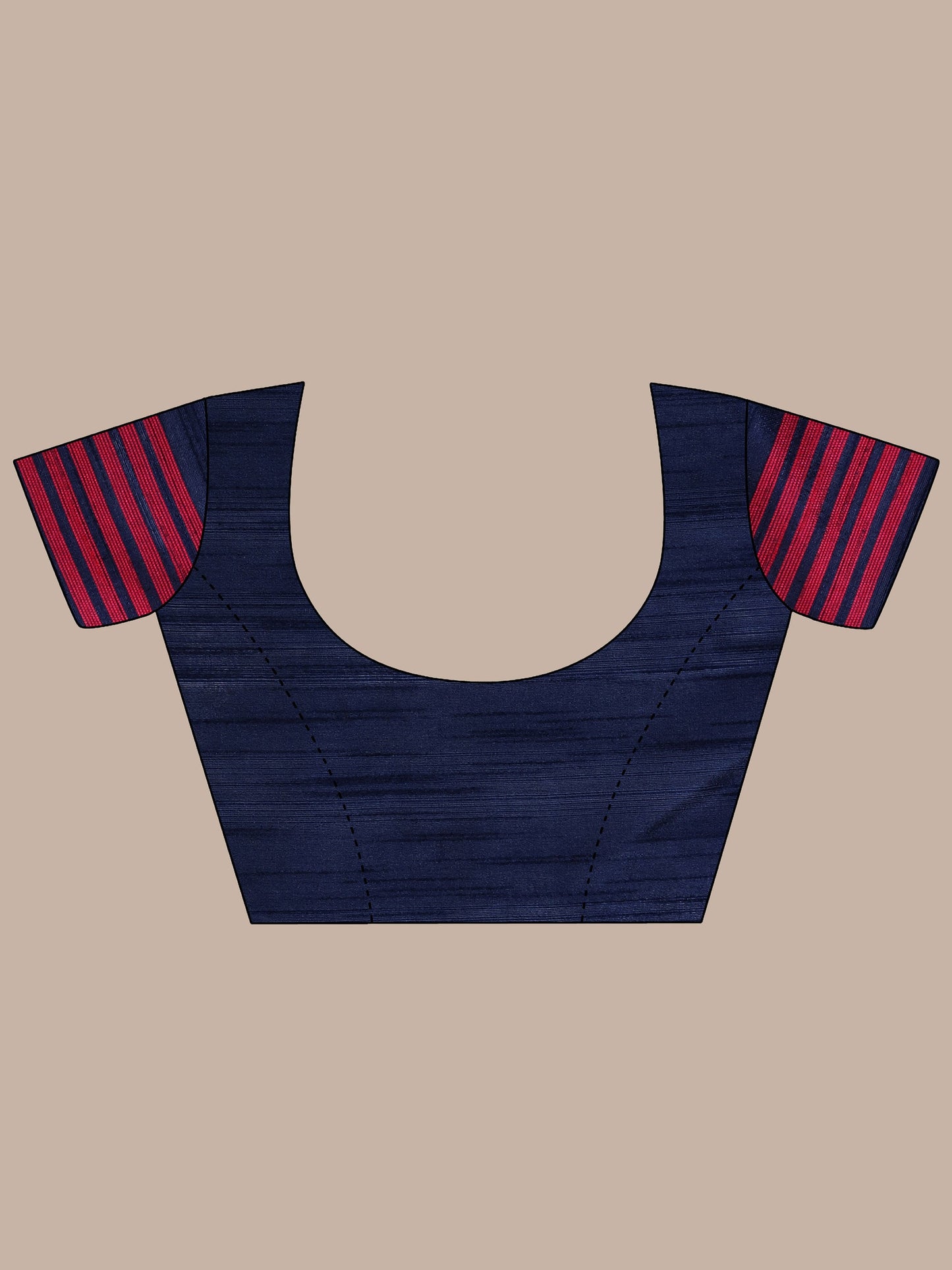 Blue Handloom Kalamkari woven Raw Silk saree