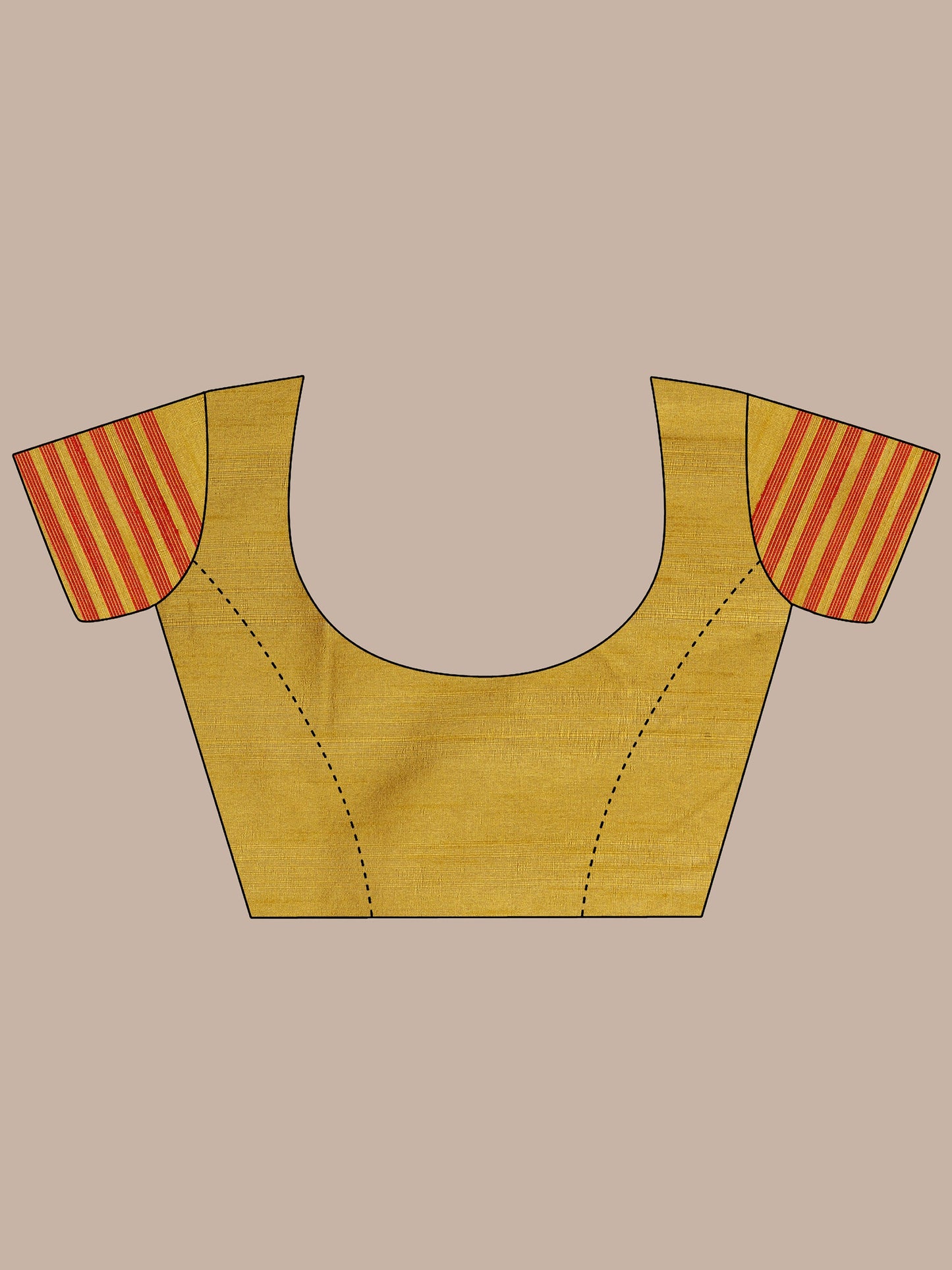 Yellow Handloom Kalamkari woven Raw Silk saree