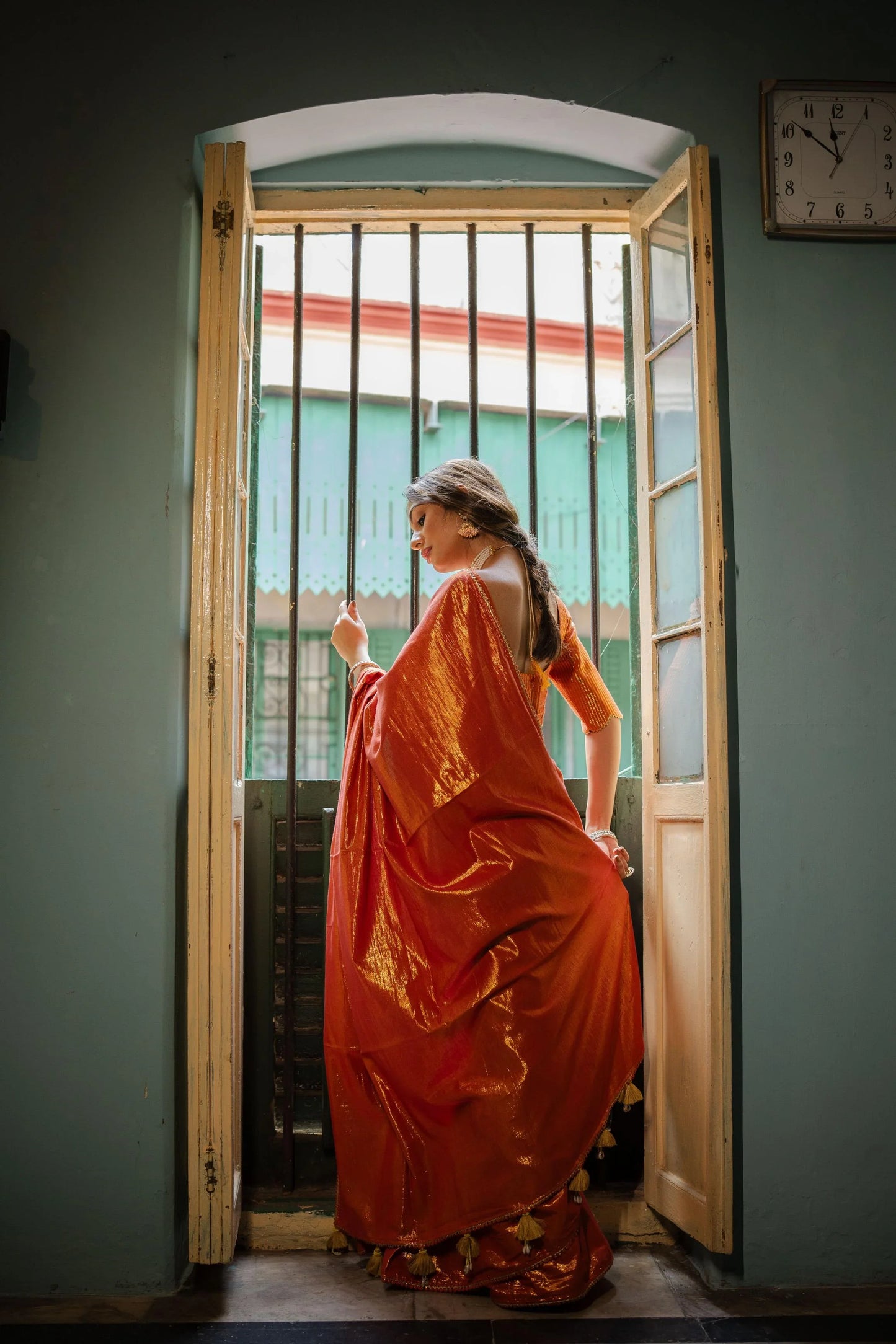 Cinnamon Kamli Saree