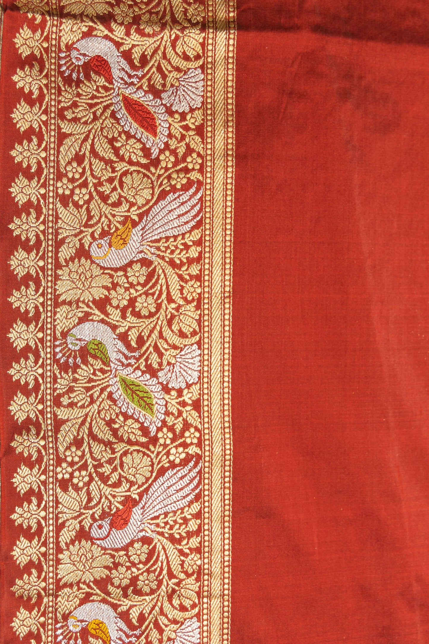 Maroon Handwoven Kadwa Katan Silk Saree