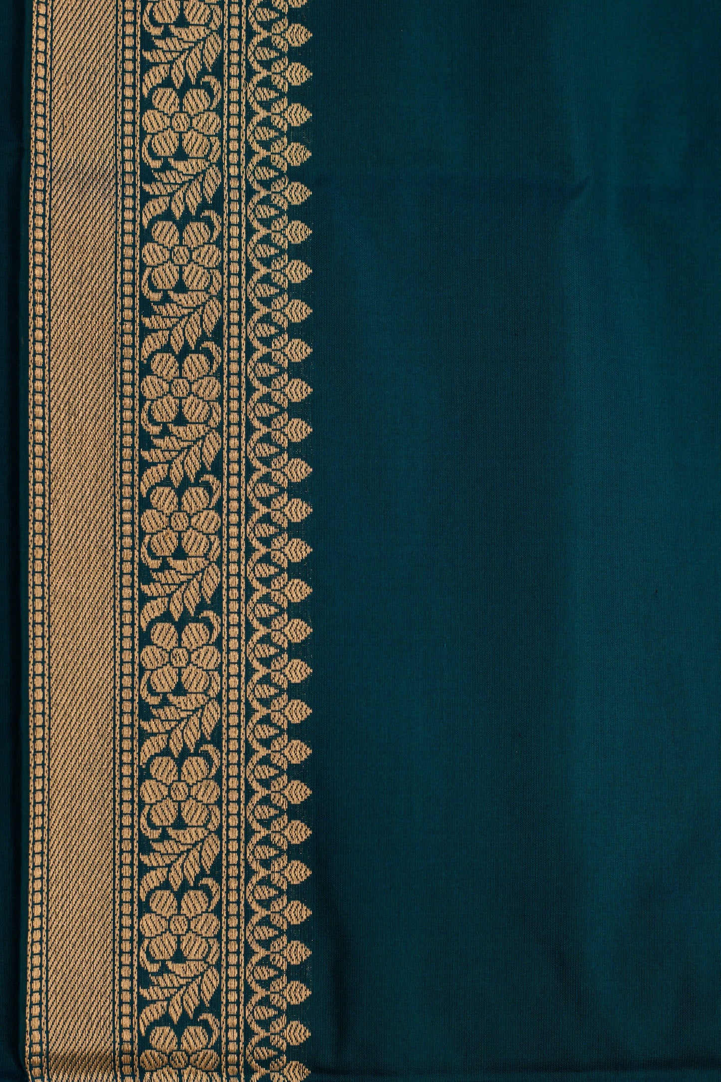 Teal Saree Katan Silk Handwoven