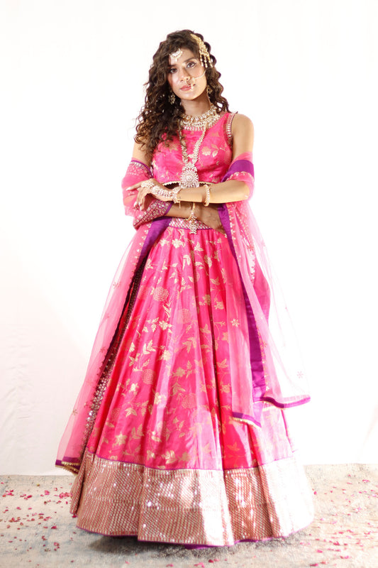 Fuchsia Pink Lehenga for the Noor Bride