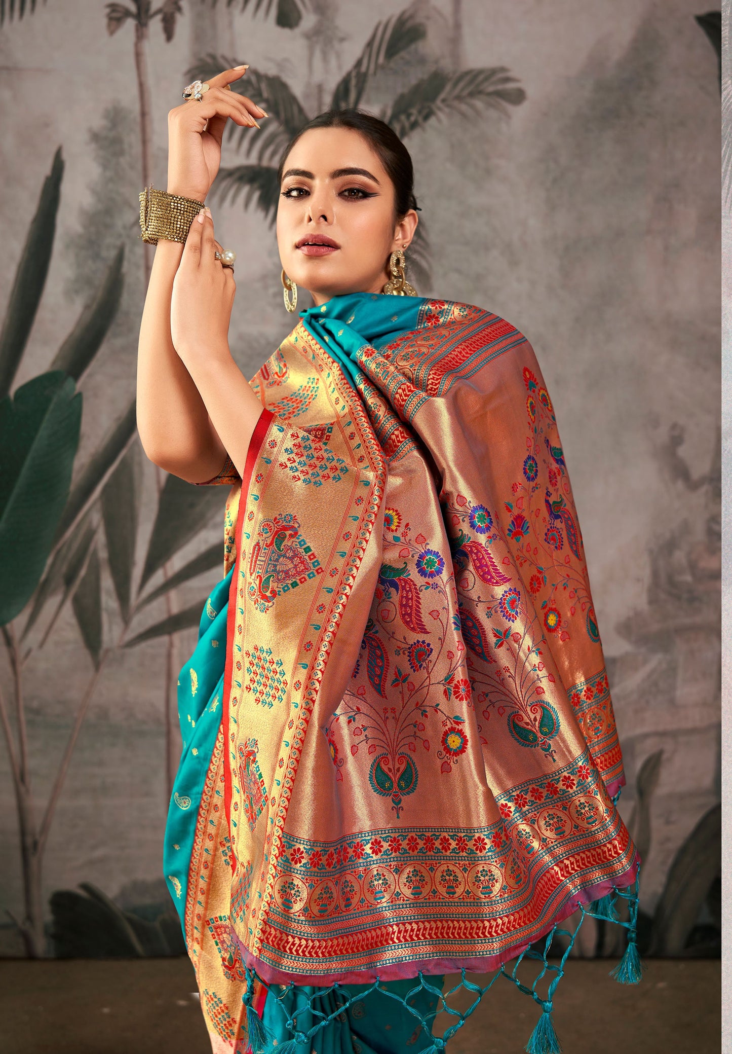 Isha Rama Paithani Silk Zari woven Saree