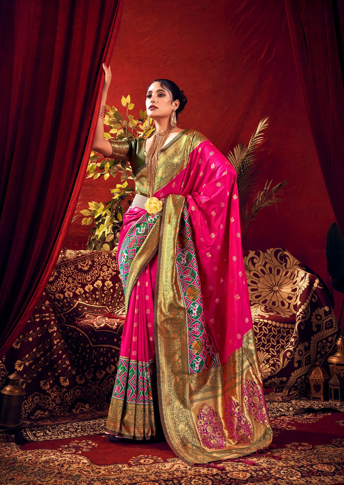 Nidhi Rani Paithani Silk Zari woven Patola Border Saree