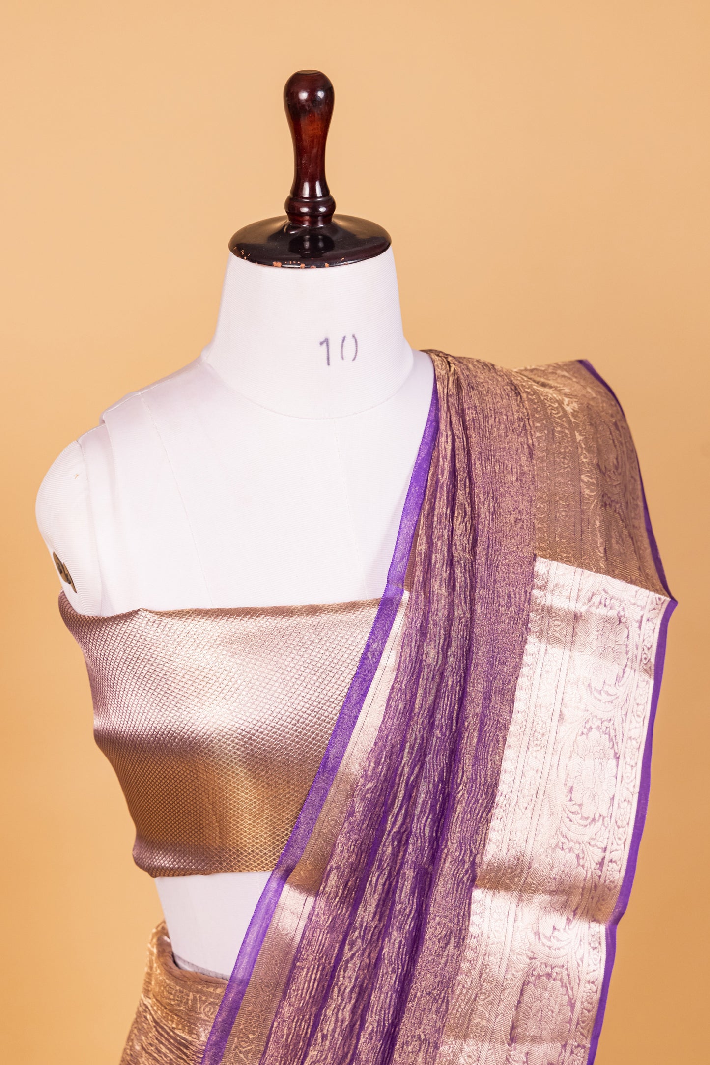 Purple Tissue Pure Silk Dyed Saree