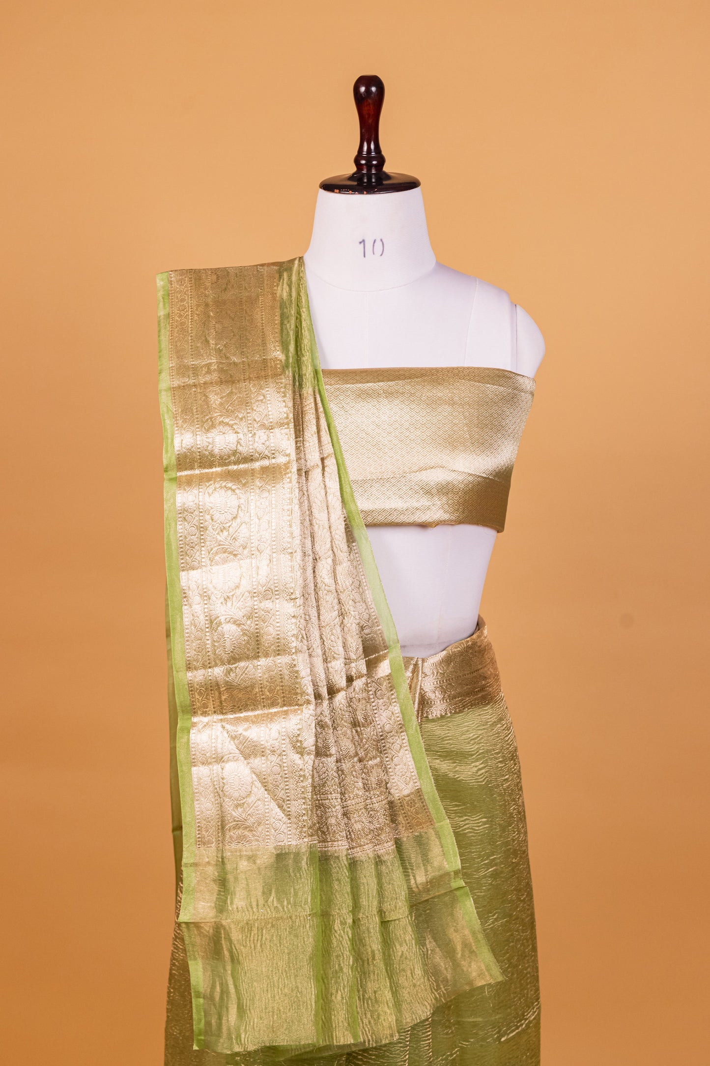 Turquise Blue Tissue Pure Silk Dyed Saree
