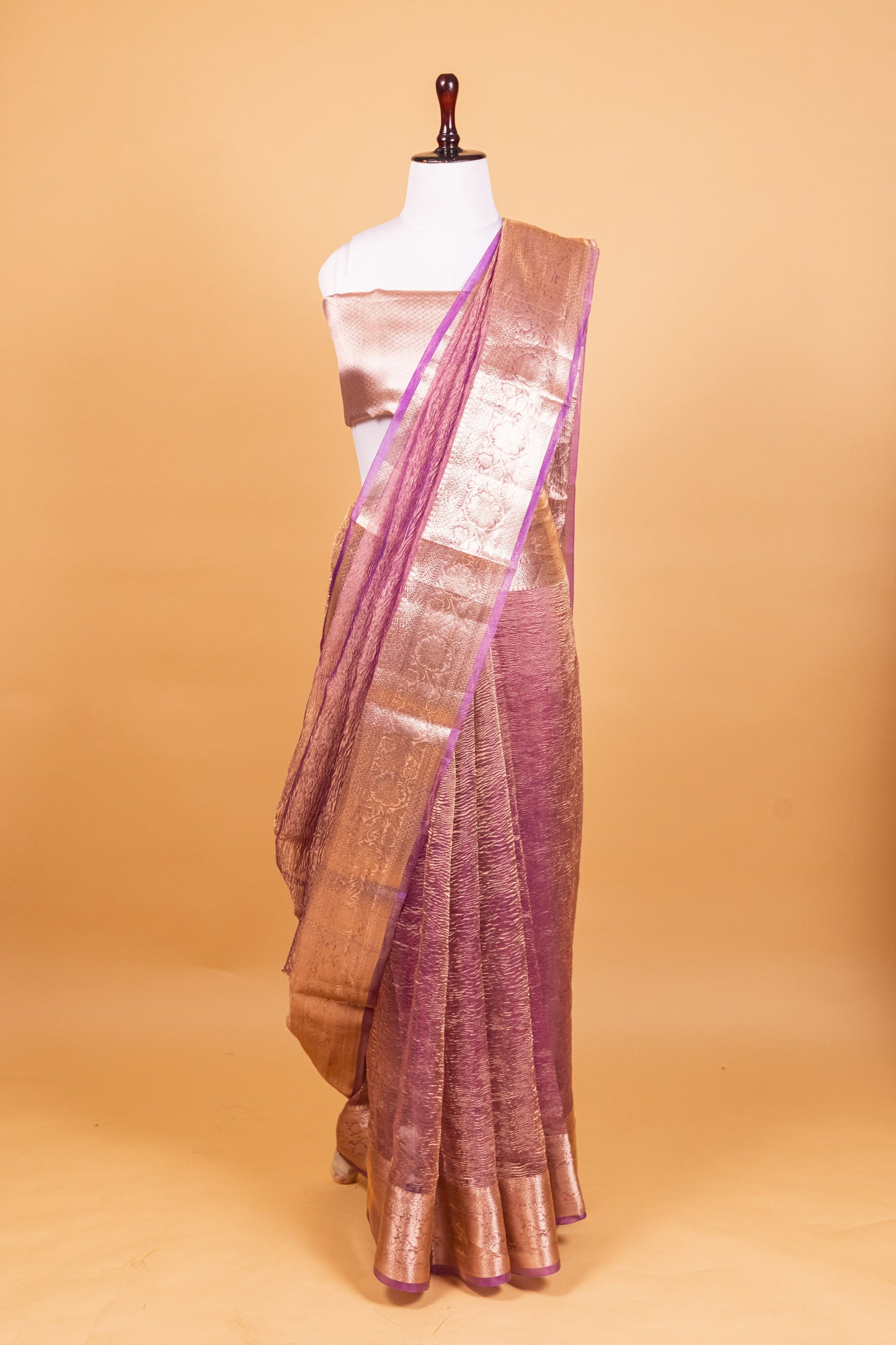 Magenta Tissue Pure Silk Dyed Saree