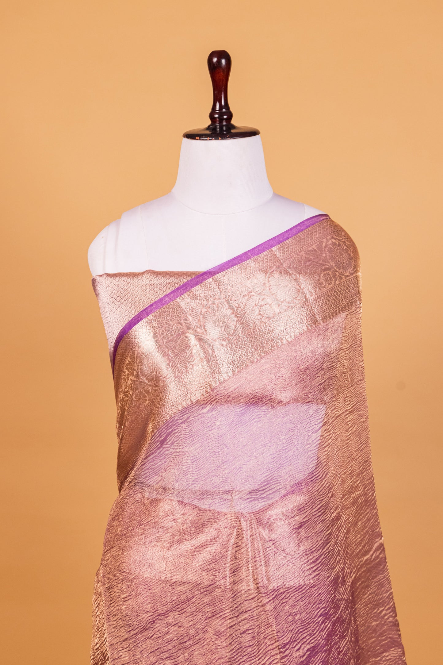Magenta Tissue Pure Silk Dyed Saree