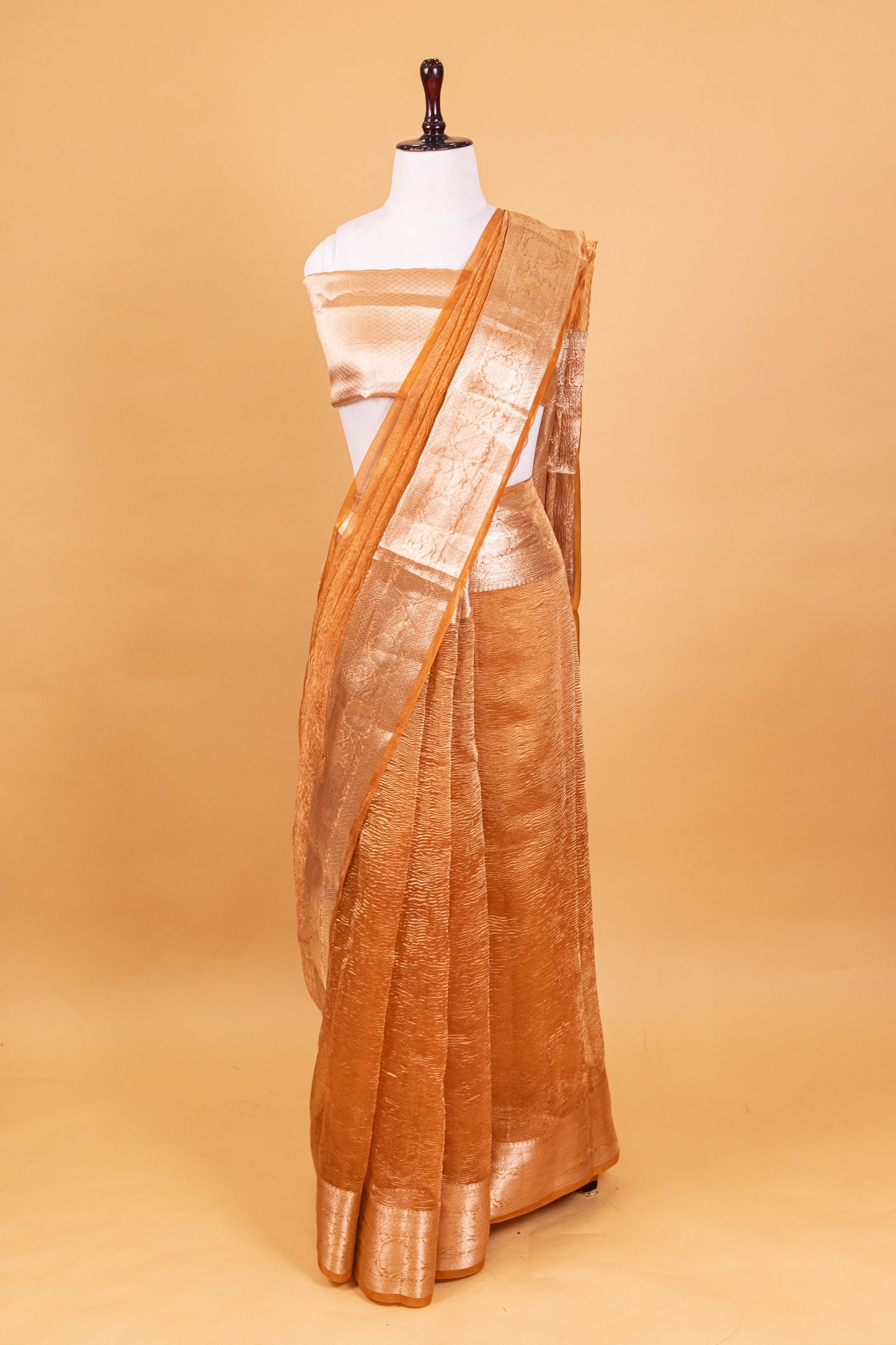 Gold Tissue Pure Silk Dyed Saree