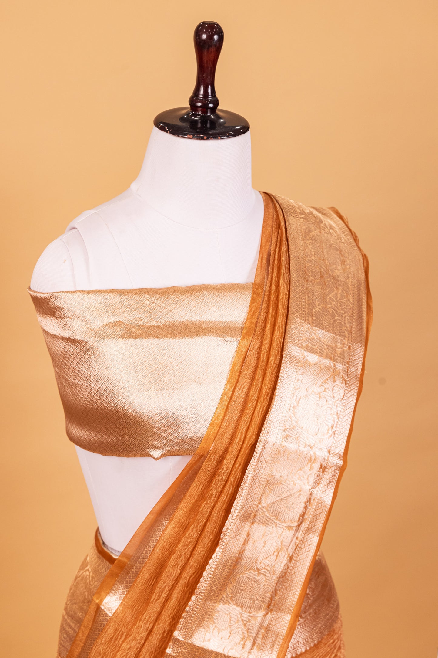 Gold Tissue Pure Silk Dyed Saree