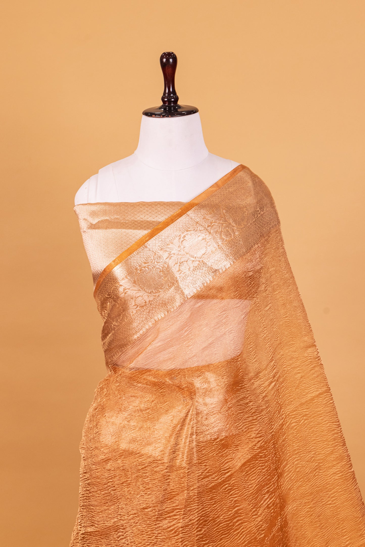 Gold Tissue Pure Silk Dyed Saree
