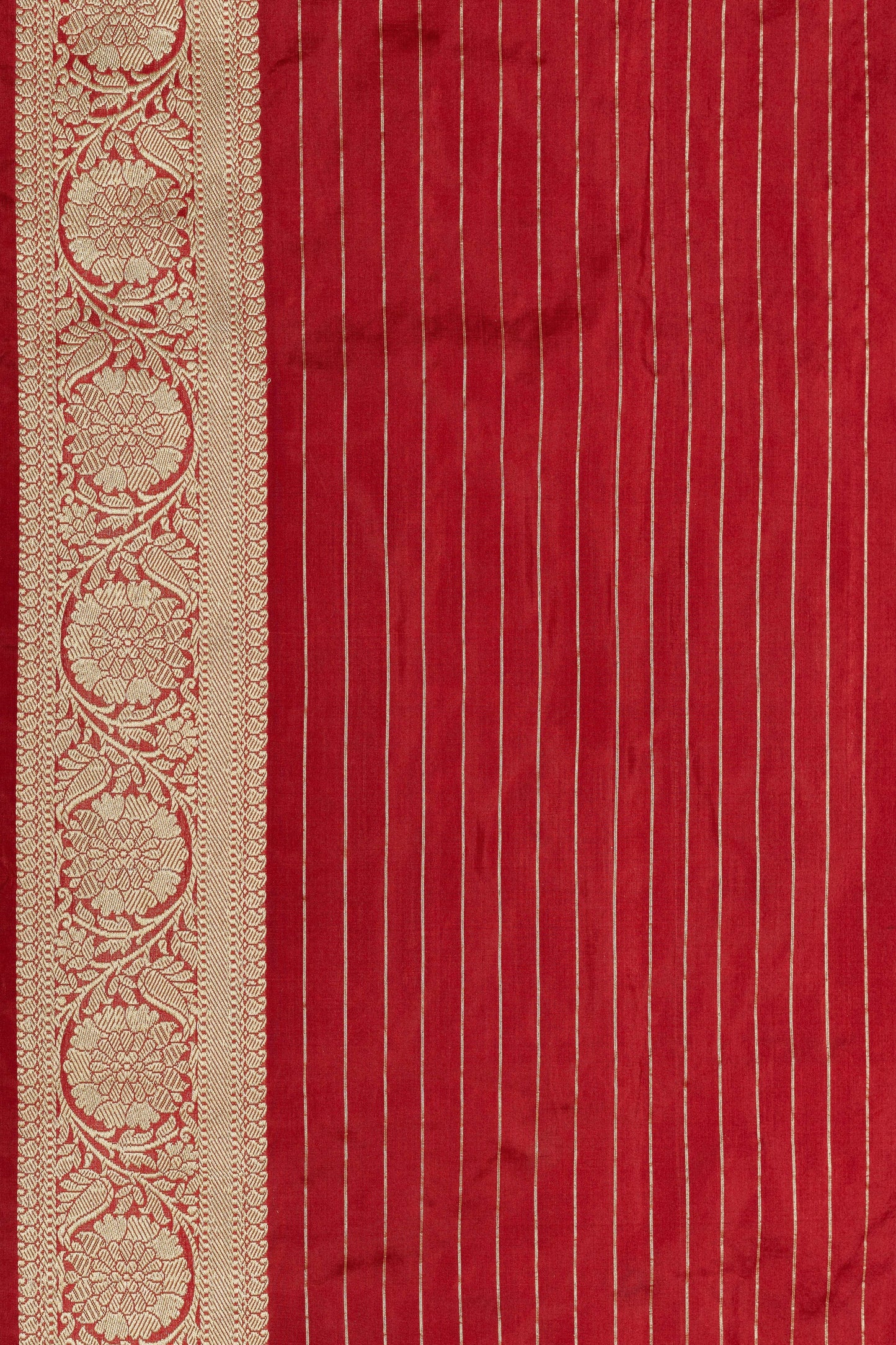 Red Handwoven Kadwa Katan Silk Saree