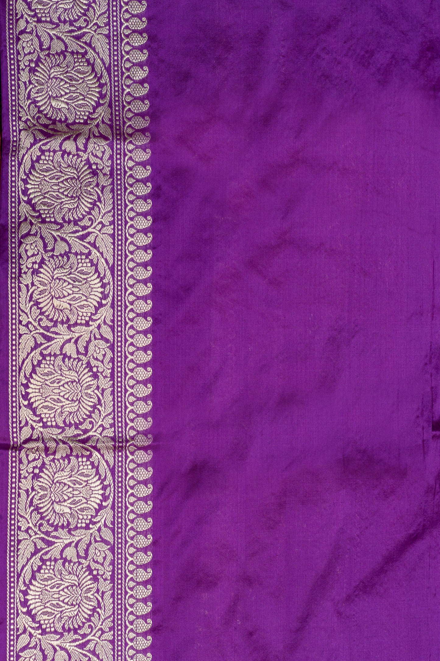 Purple Handwoven Kadwa Katan Silk Saree