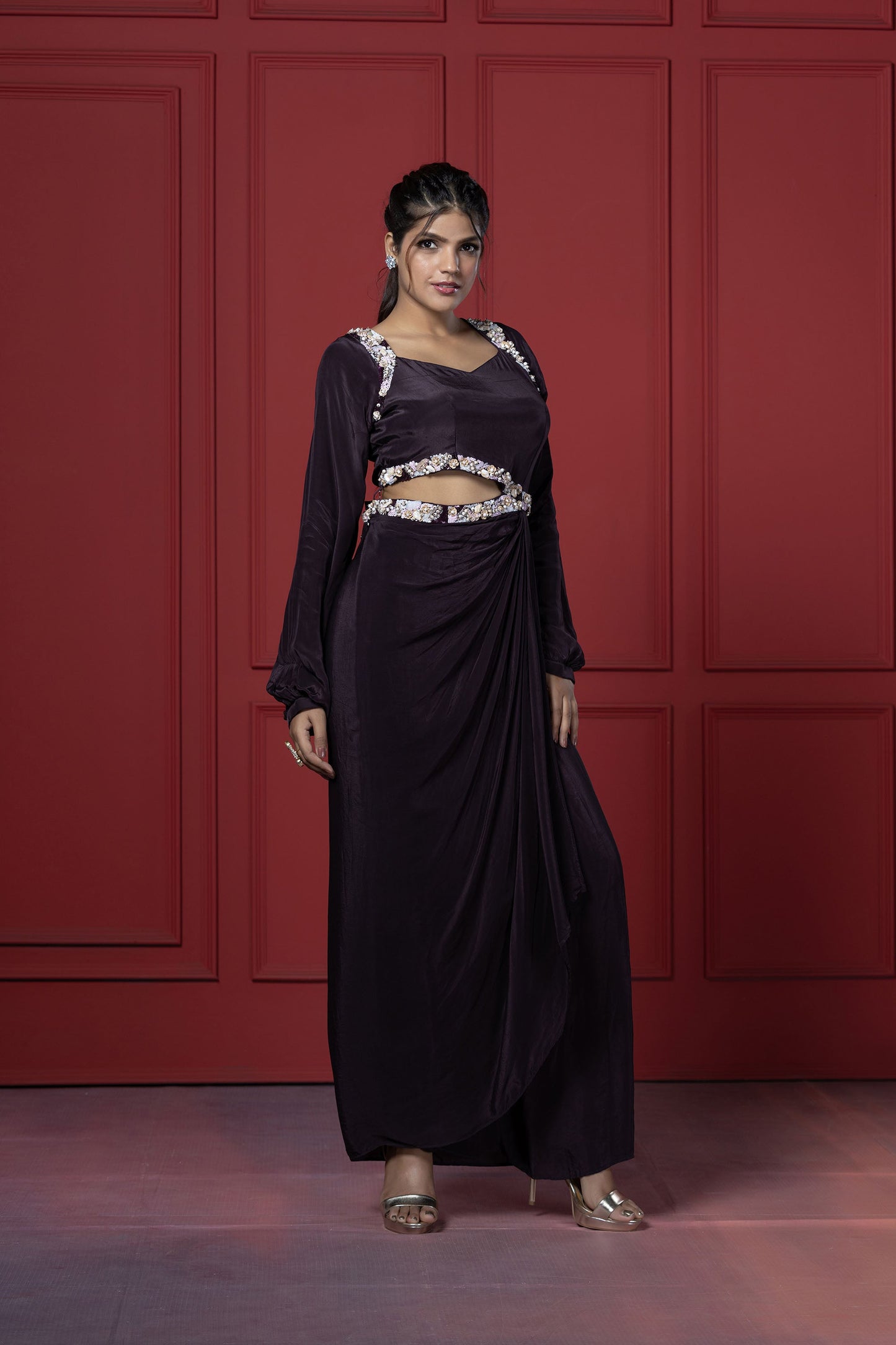 Purple Waist Cut Tunic