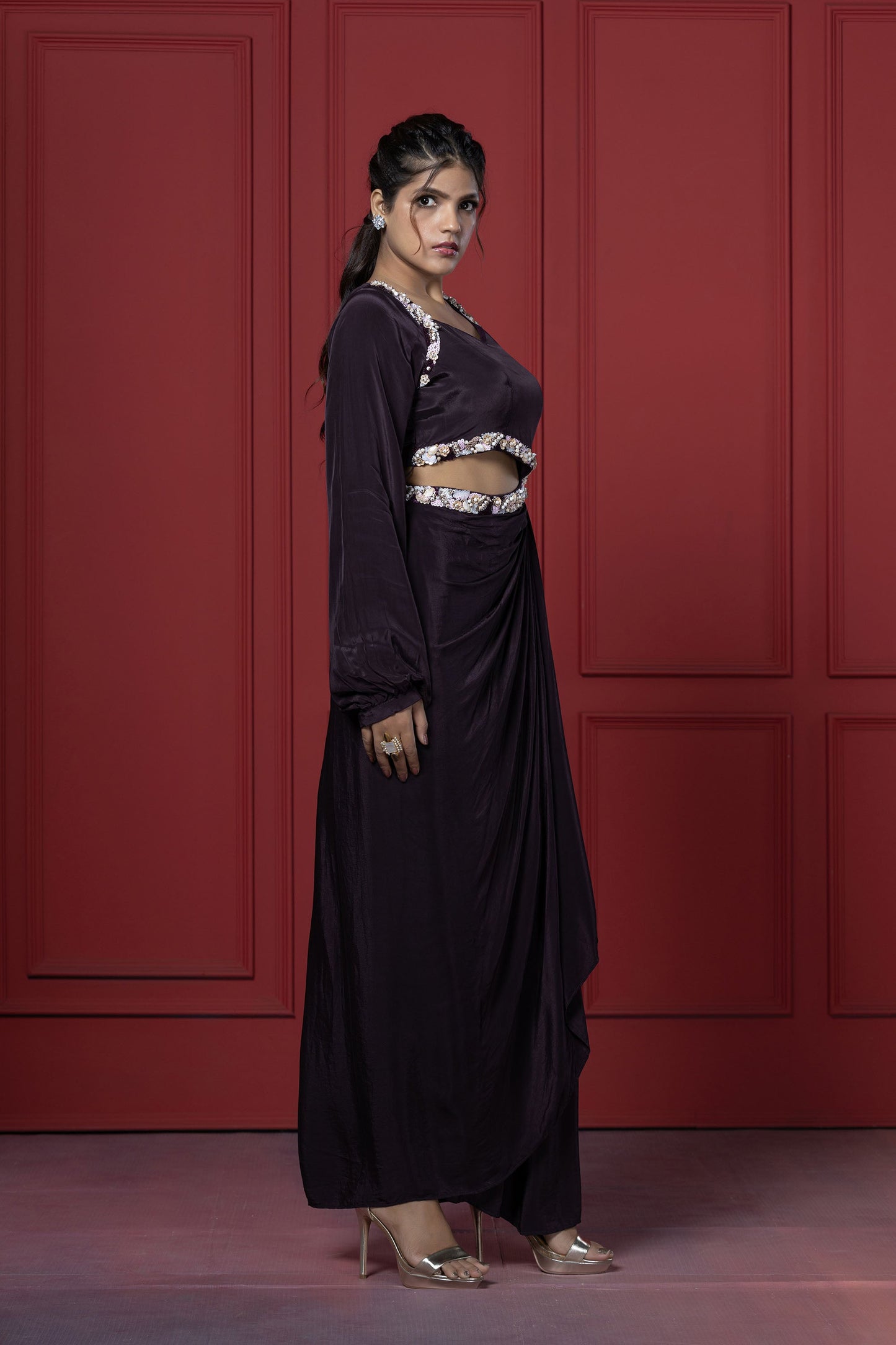 Purple Waist Cut Tunic