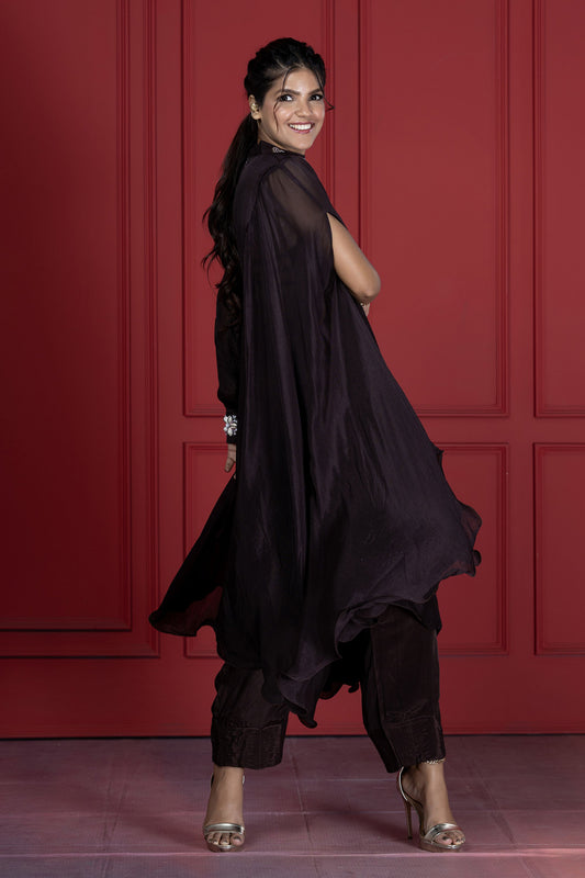 Brown Mirror Kaftaan Dress