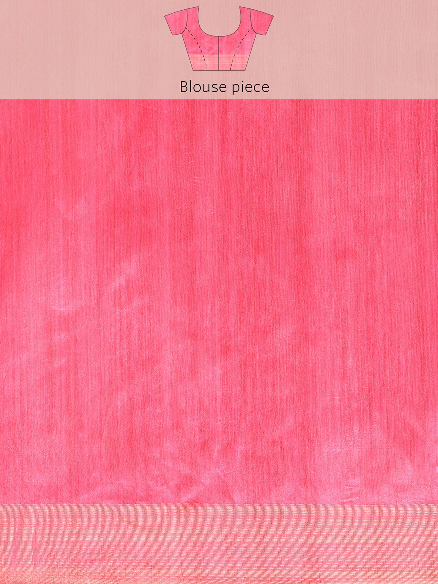 Pink Tussar Silk saree with Temple Border