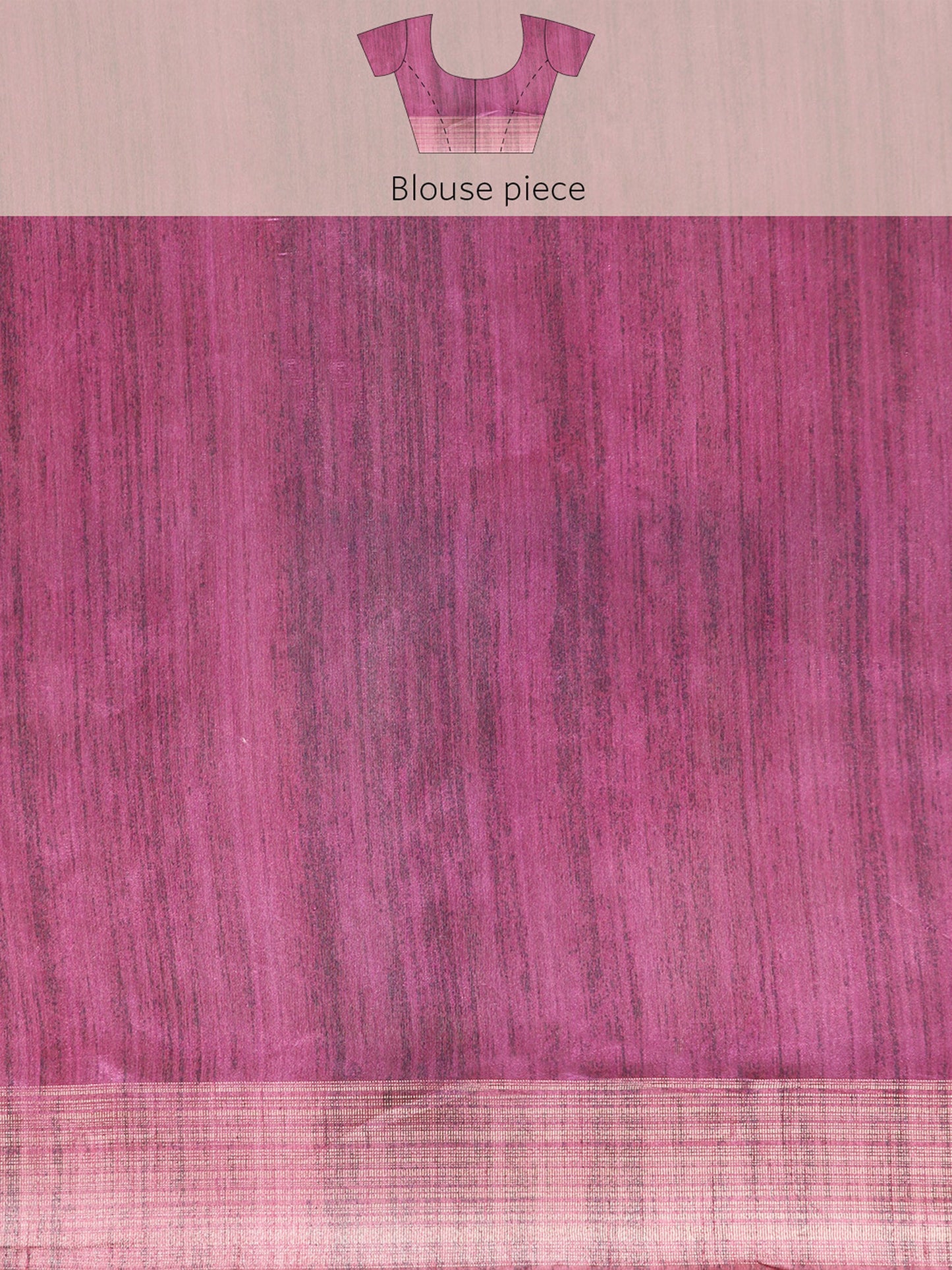 Wine Tussar Silk saree with Temple Border