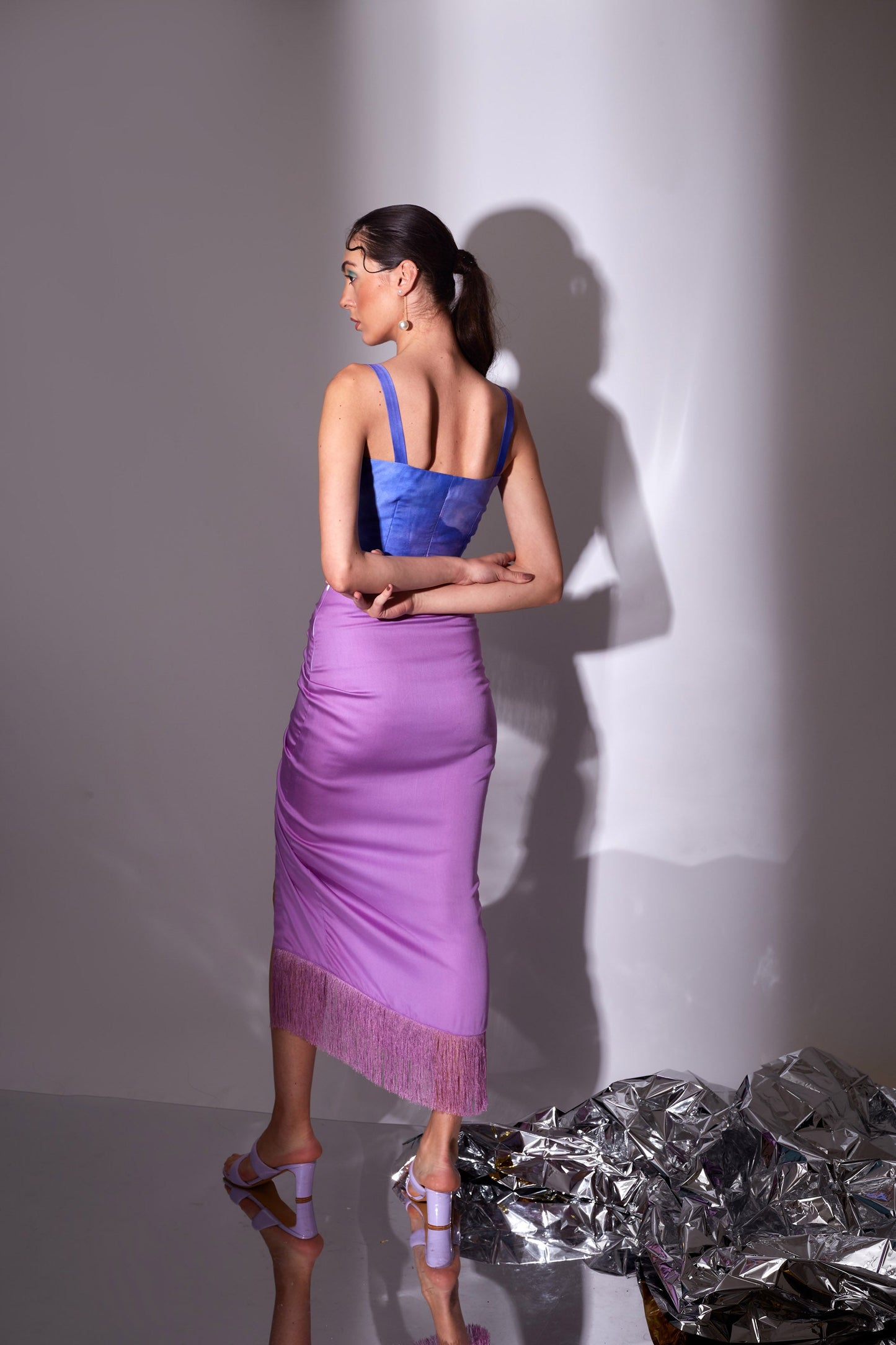 Plum Set Purple, Multi color Party wear