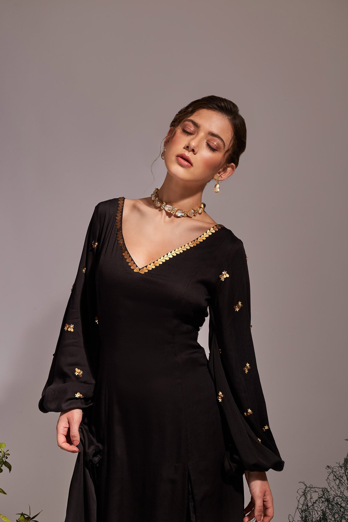 ANYA Black Kurta