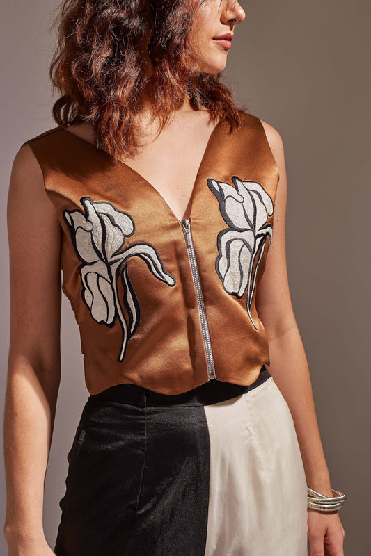 ZOE SET Nutshell Brown, Black and Cream Jacket and pants