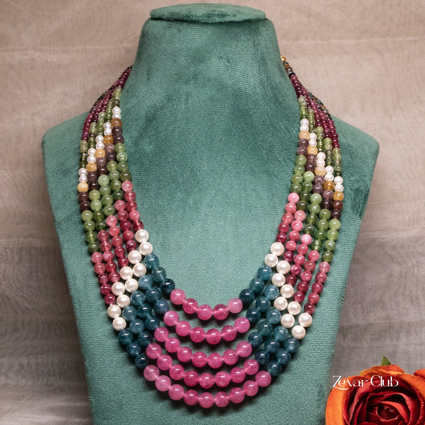 Zevar Club Magnificent Semi Precious Multi Colour Necklace
