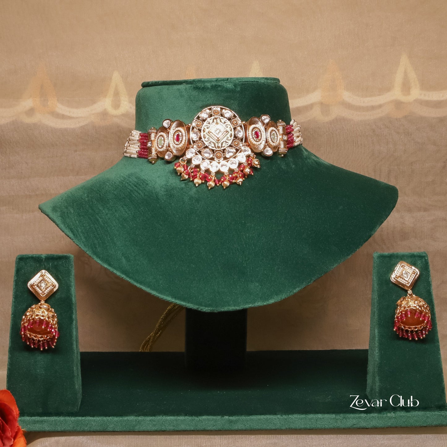 Zevar Club Handcrafted Pastel Antique Choker