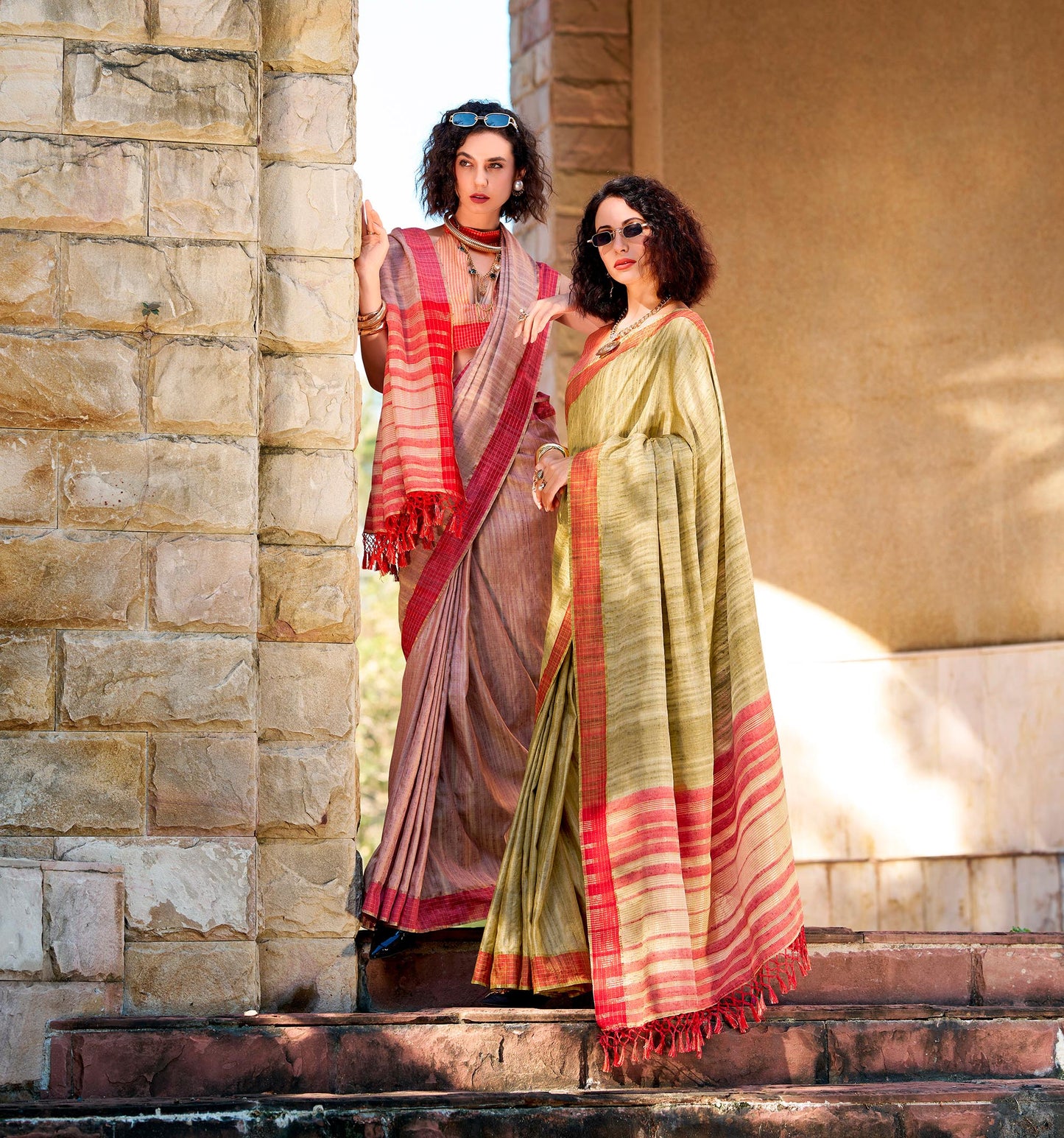 Brown Redbull  Pure Handloom Katan Saree