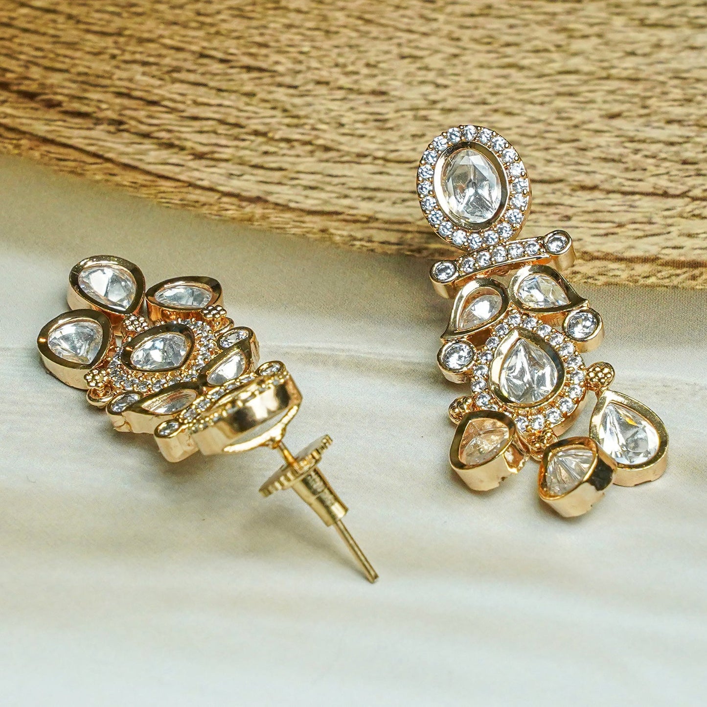 Zevar Club 22K Gold Plated Handcrafted Minimal Drop Chandbaalis