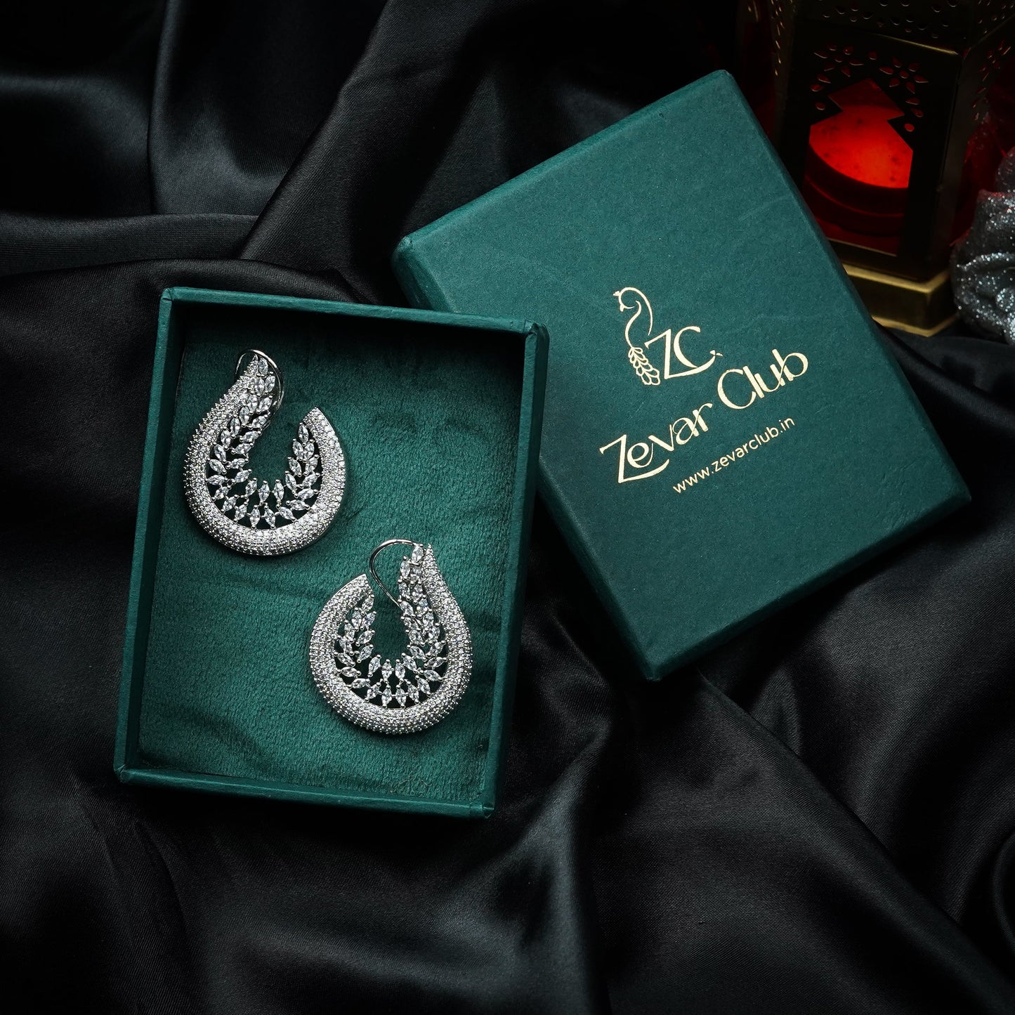 Multi-Solitaire Crescent Diamond Studs