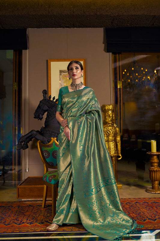 Green Kandini Silk Handloom Saree