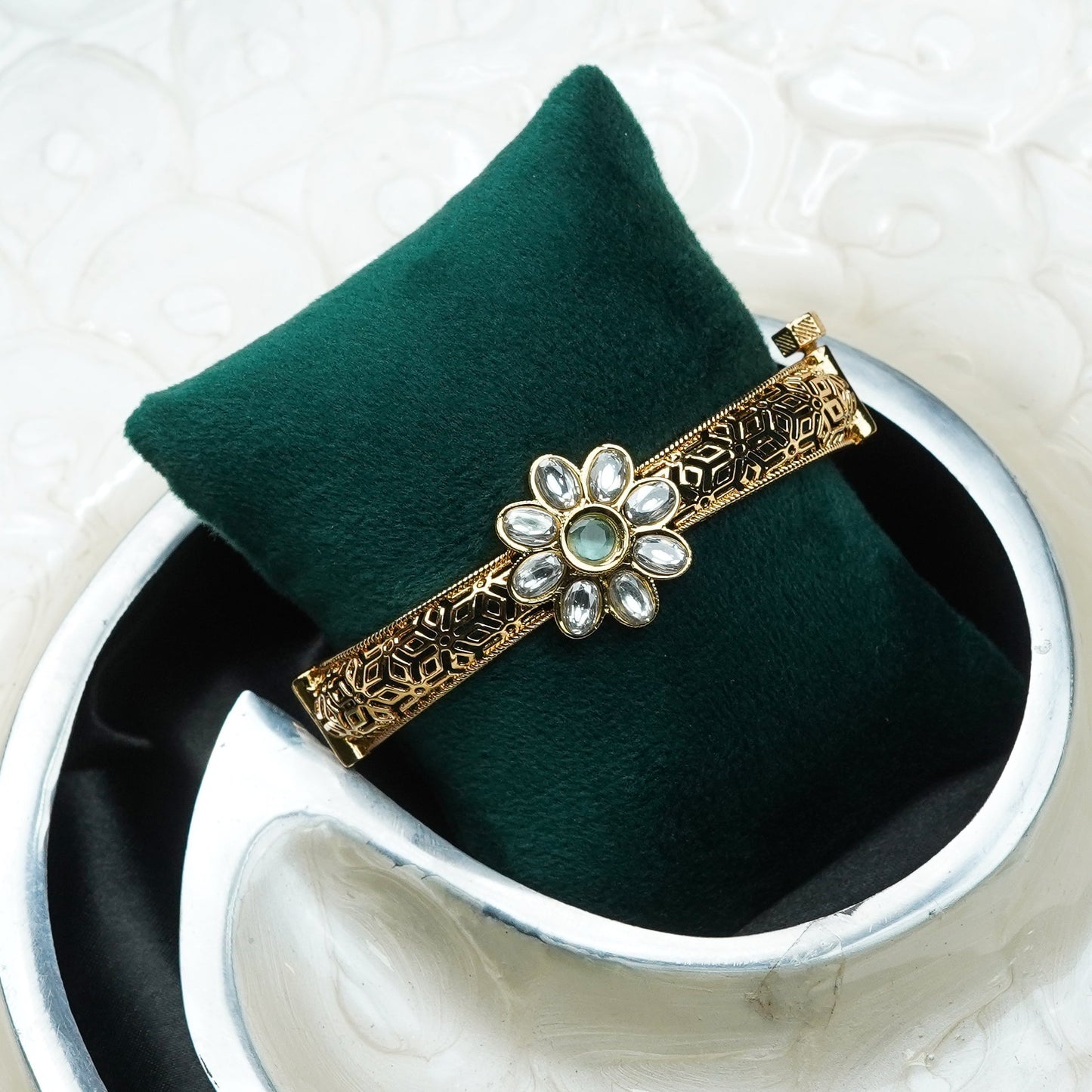 Mythili Two-in-One Antique Gold Bracelet