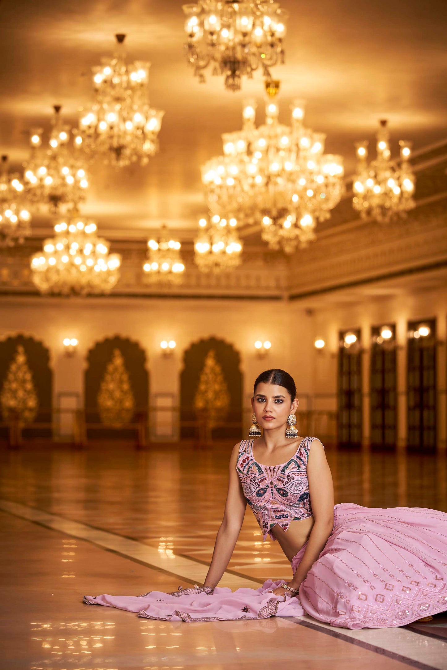 Lovely Dusty Pink Trendy Lehenga for Engagement