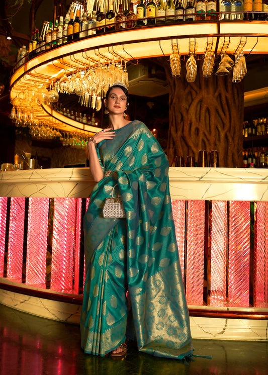 Green Kihaarika Silk Handloom Saree